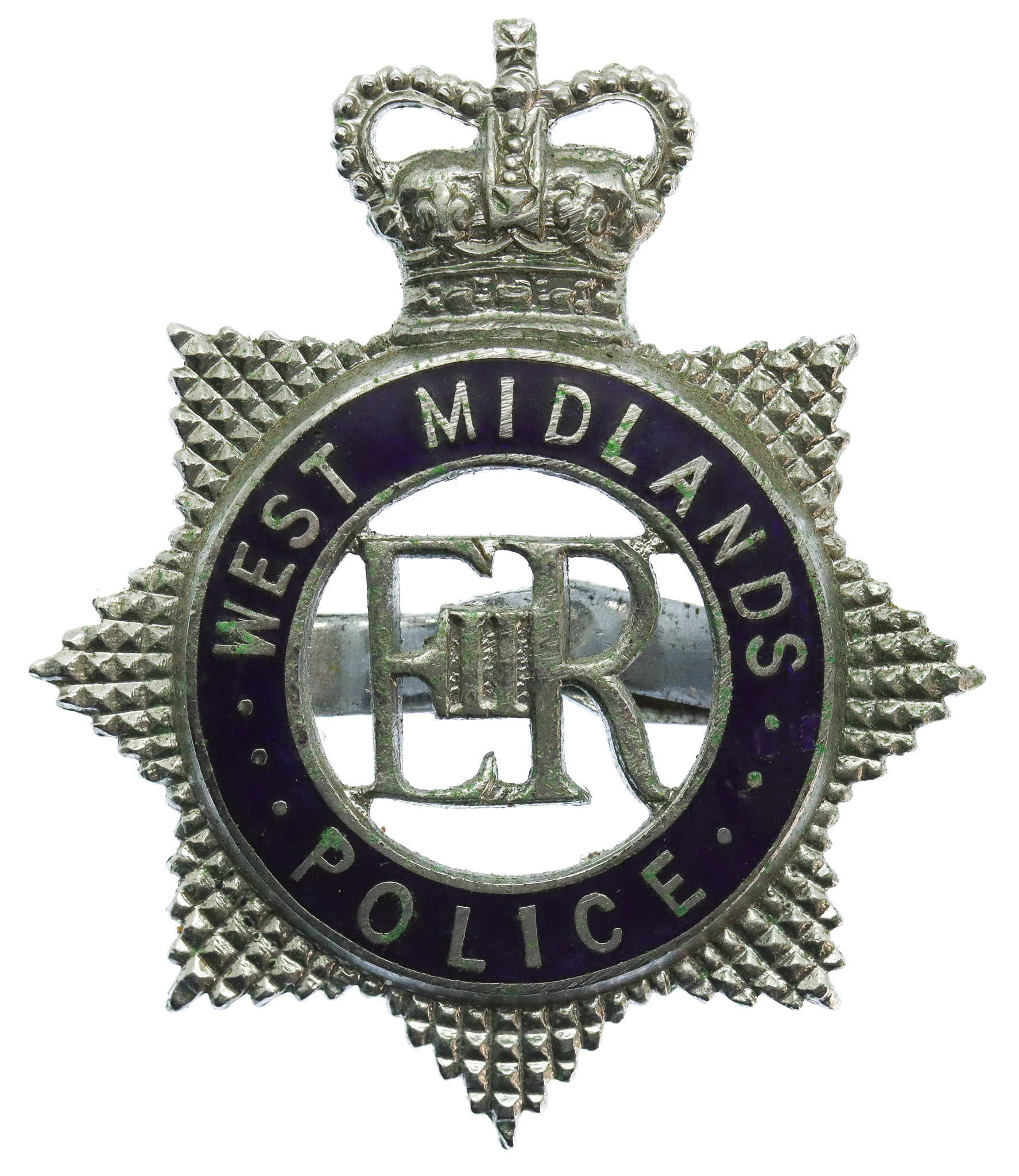 West Midlands Police Senior Officer's Enamelled Cap Badge - Queen's Crown