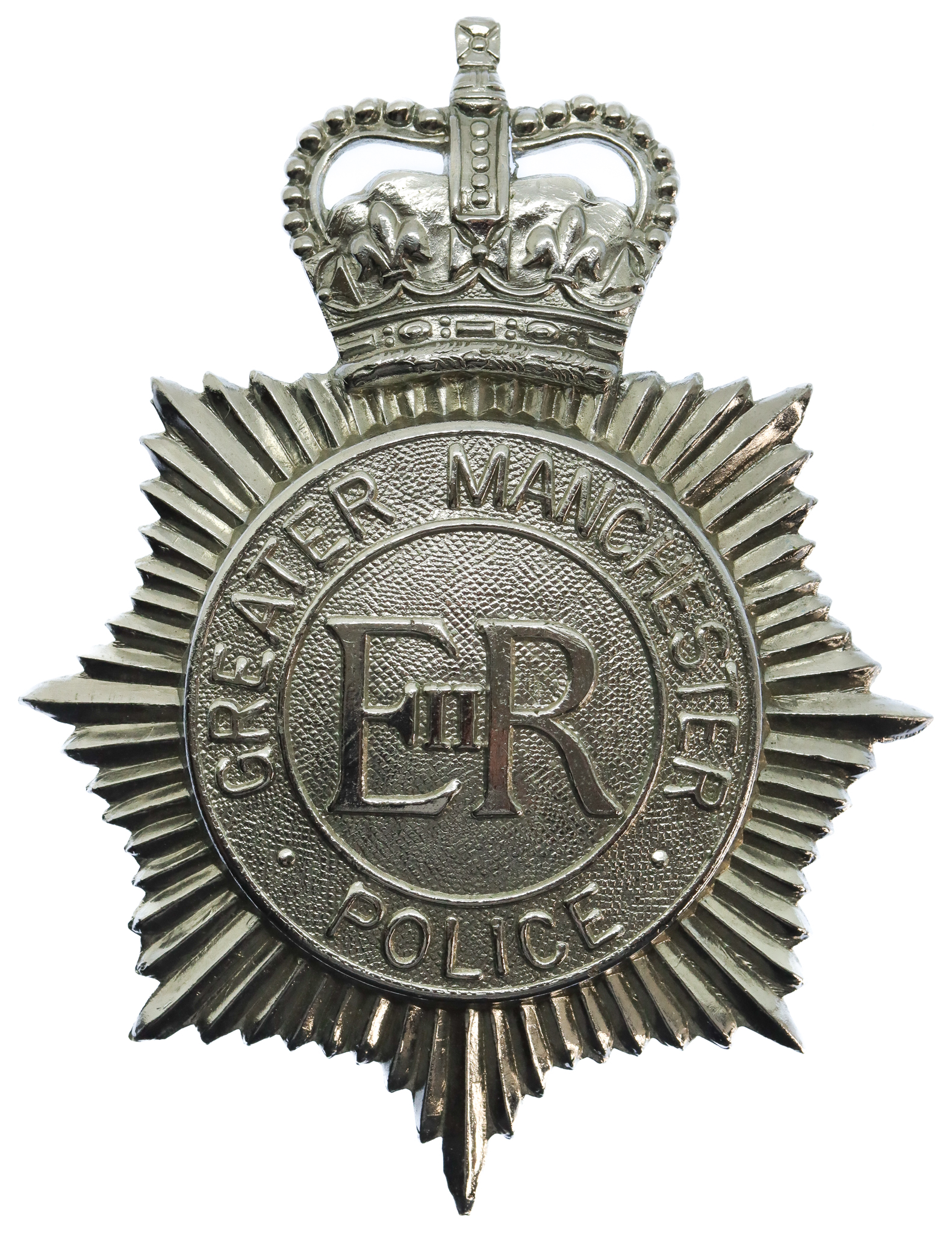 Greater Manchester Police Helmet Plate - Queen's Crown