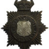 Durham County Constabulary Black Helmet Plate - King's Crown