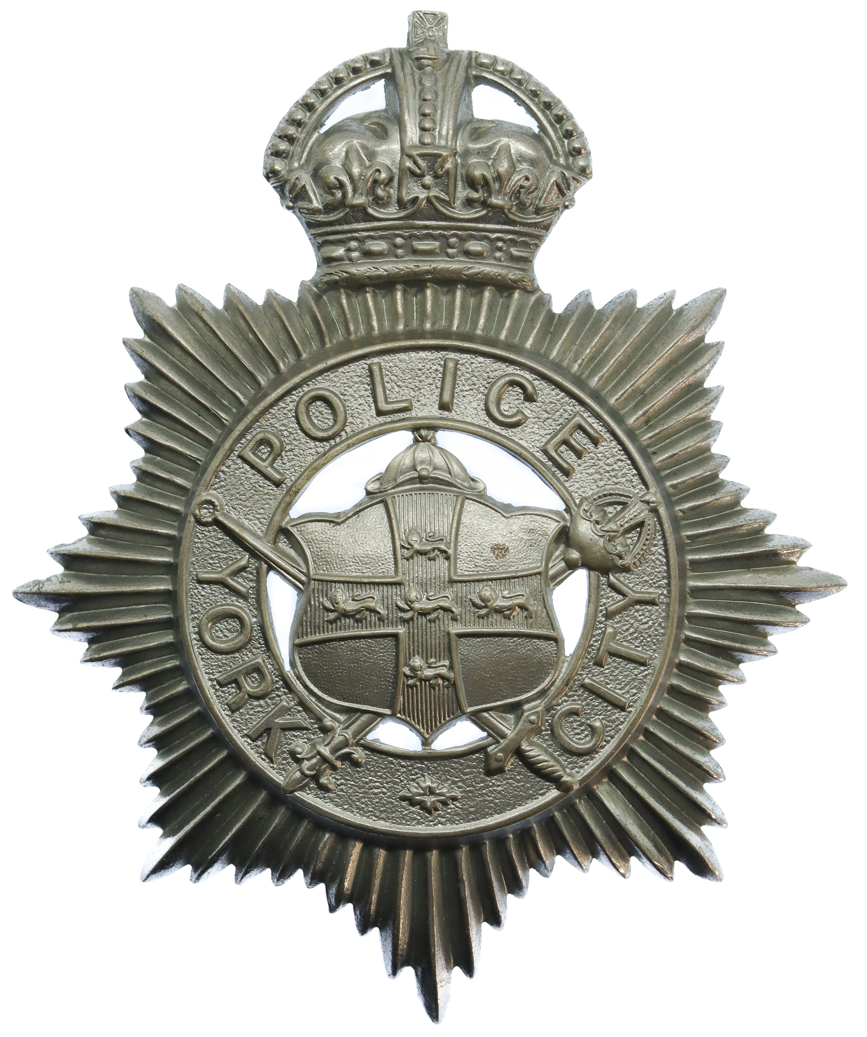 York City Police Helmet Plate - King's Crown 