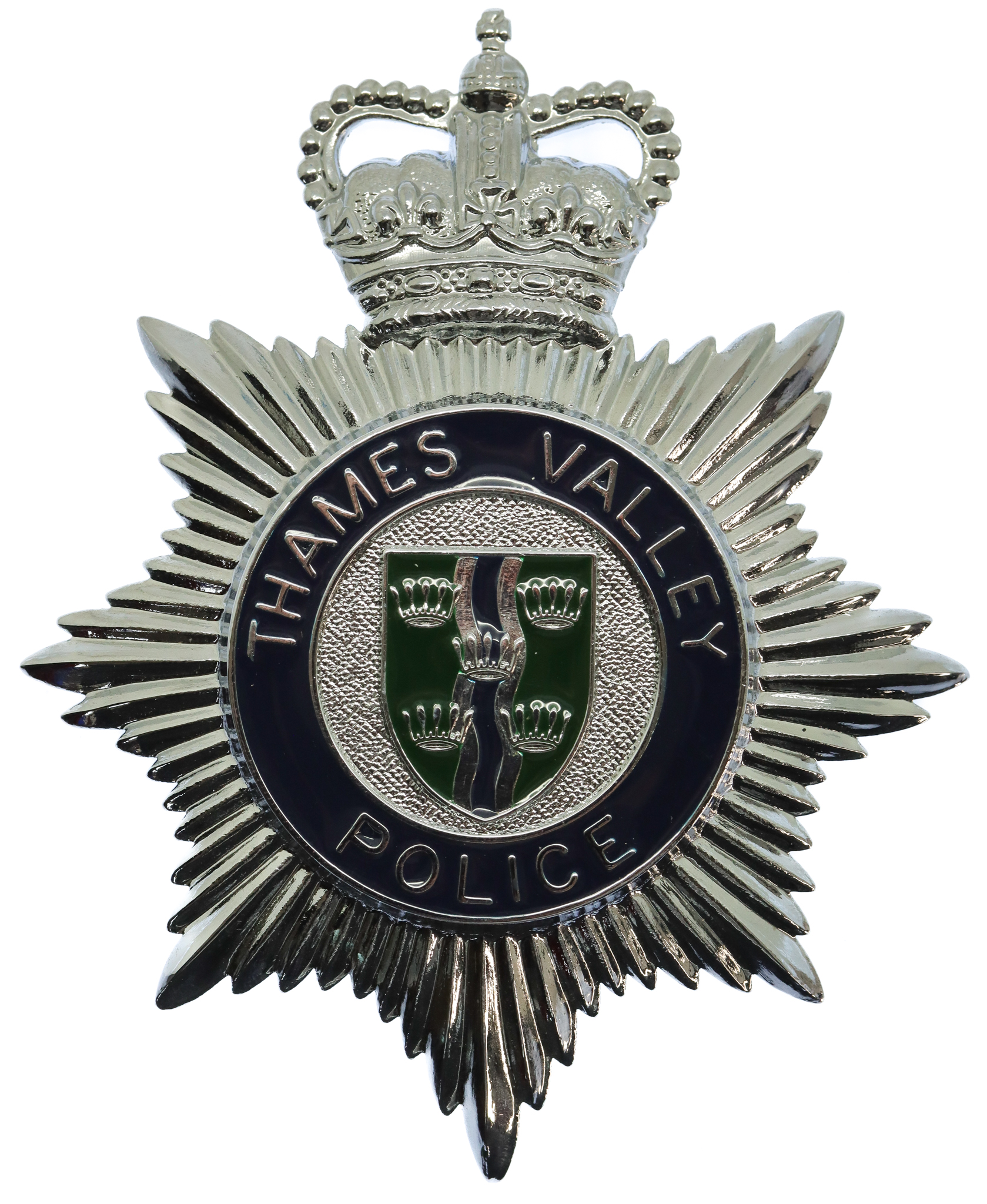 Thames Valley Police Enamelled Helmet Plate - Queen's Crown