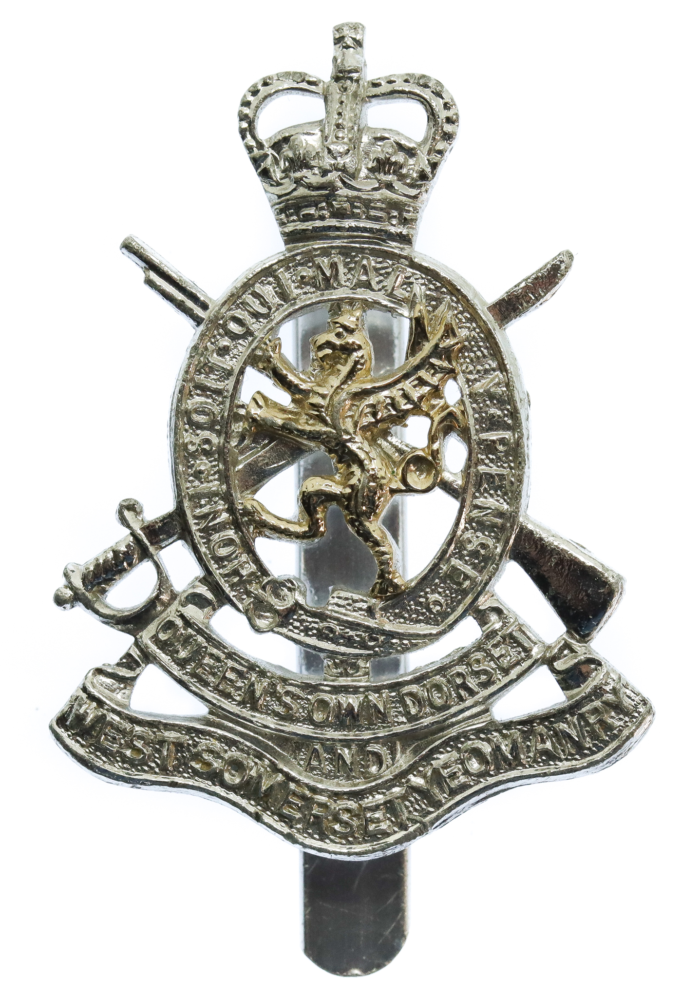 Queen's Own Dorset & West Somerset Yeomanry Anodised (Staybrite) Cap Badge 
