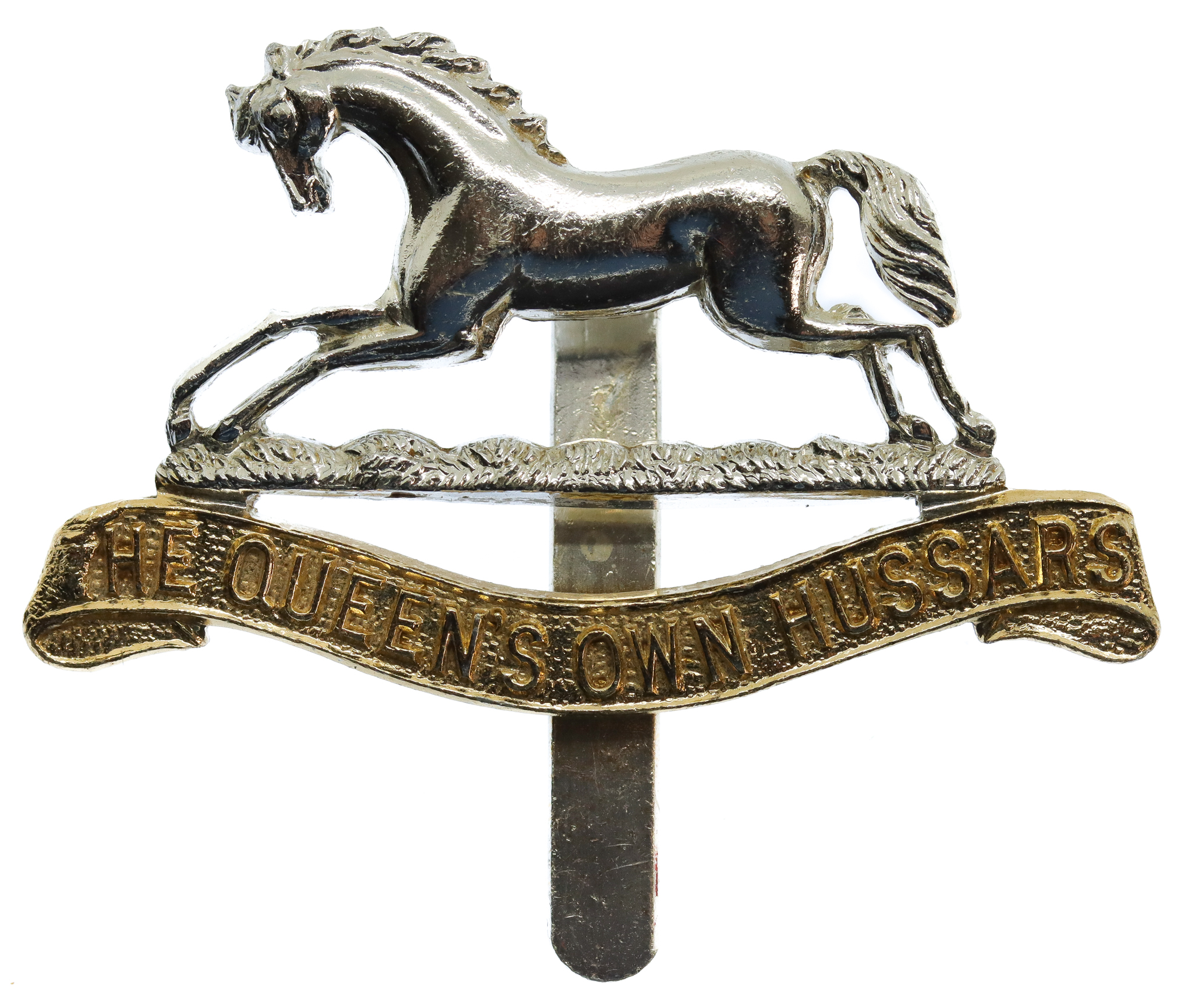 The Queen's Own Hussars Anodised (Staybrite) Cap Badge
