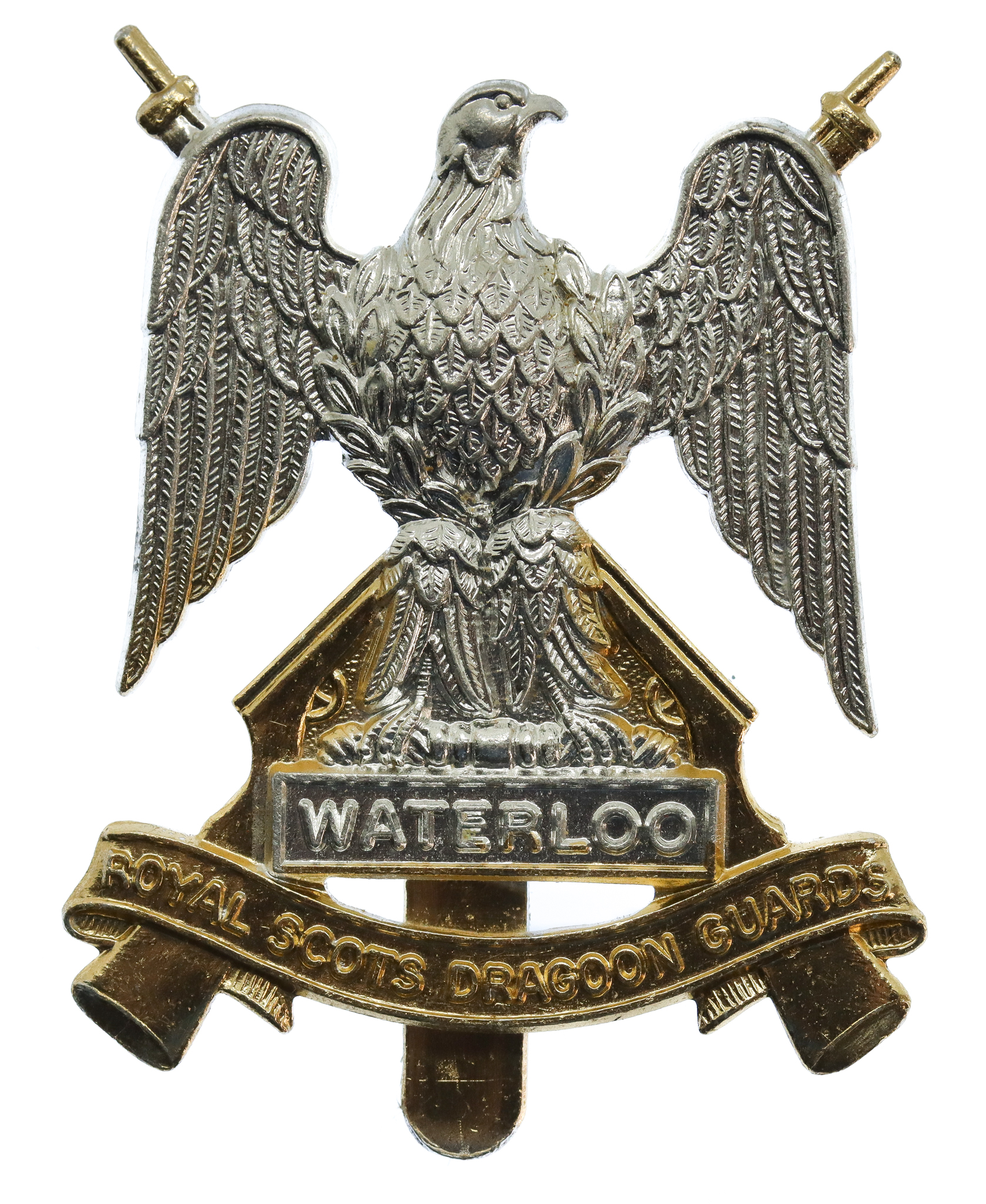 Royal Scots Dragoon Guards Anodised (Staybrite) Cap Badge