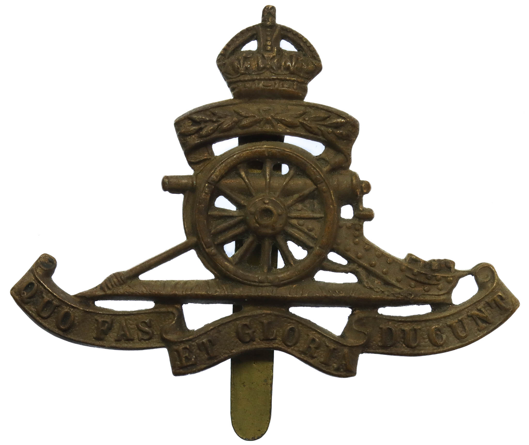 Royal Artillery Territorial Cap Badge - King's Crown