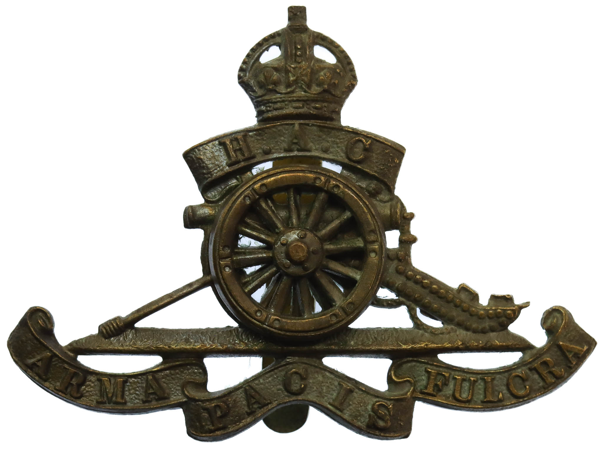 Honourable Artillery Company (H.A.C.) Artillery Cap Badge - King's Crown