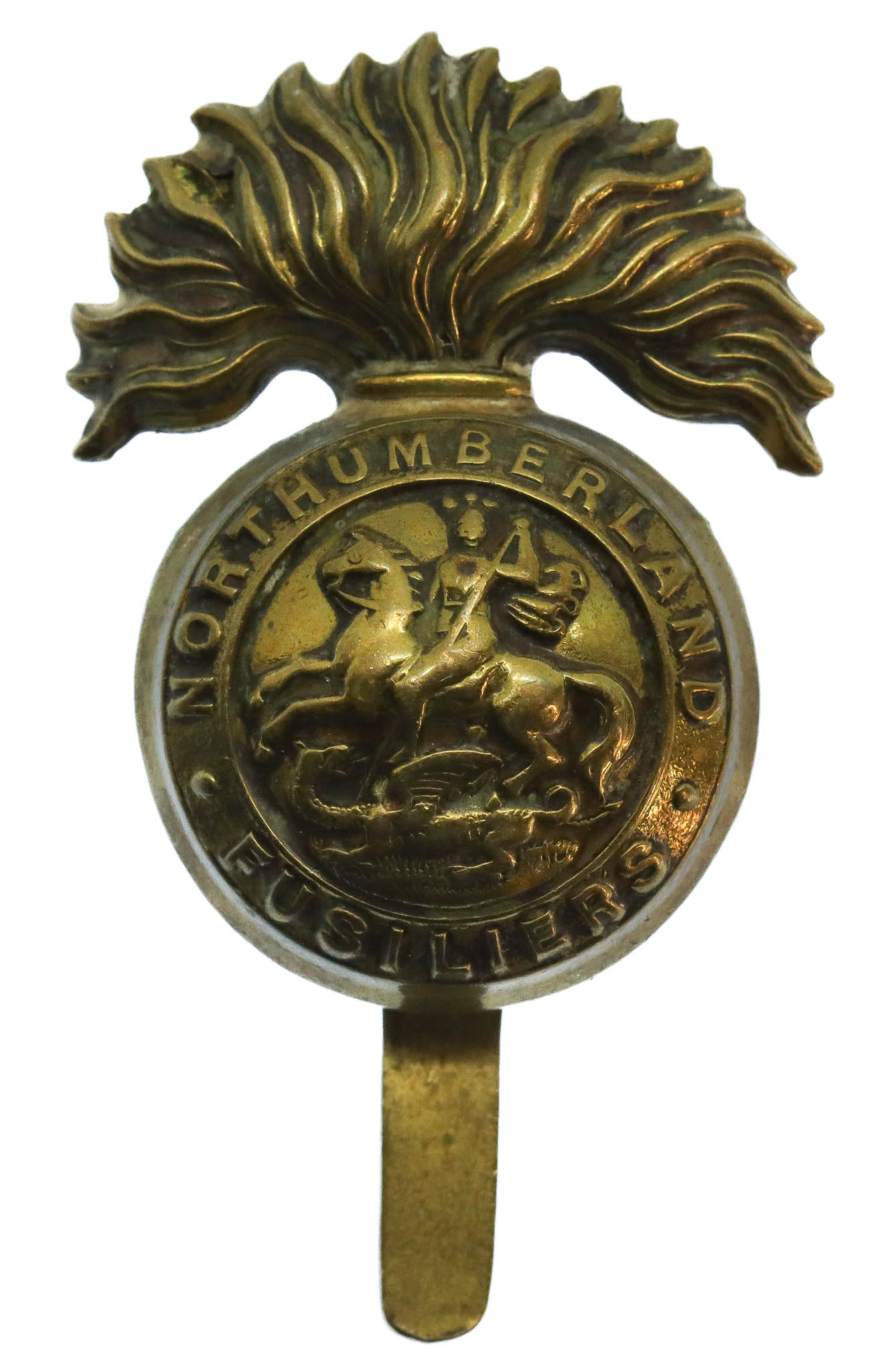 Northumberland Fusiliers Brass Cap Badge