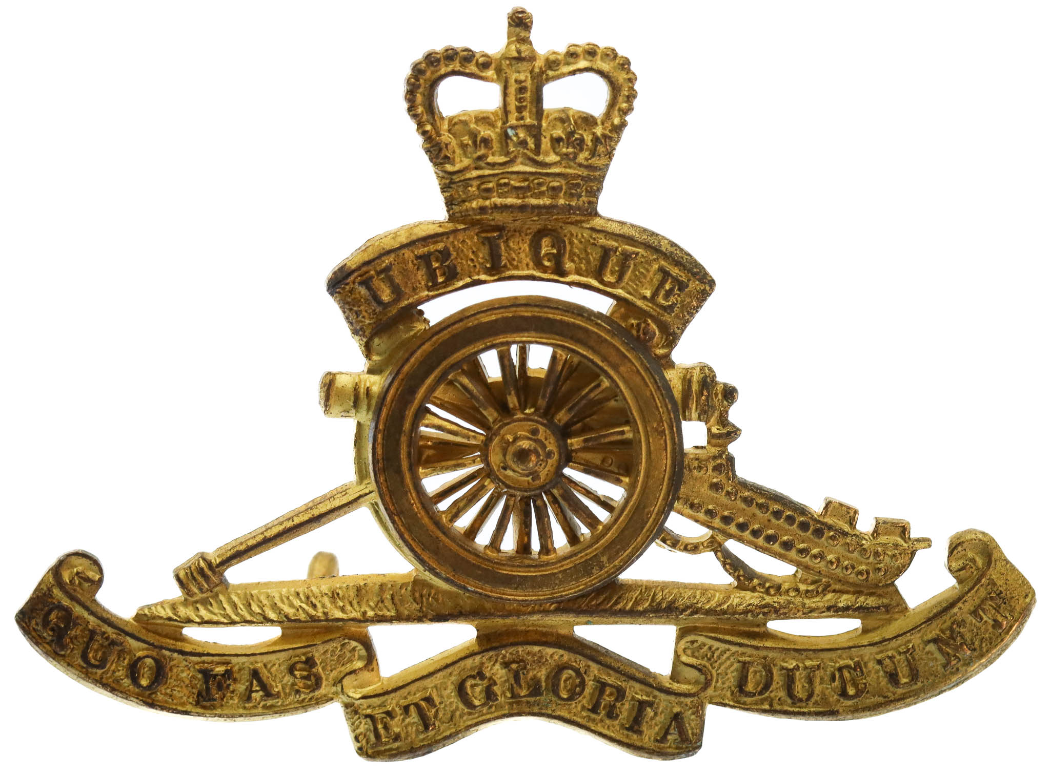 Royal Artillery Officer's Dress Cap Badge - Queen's Crown