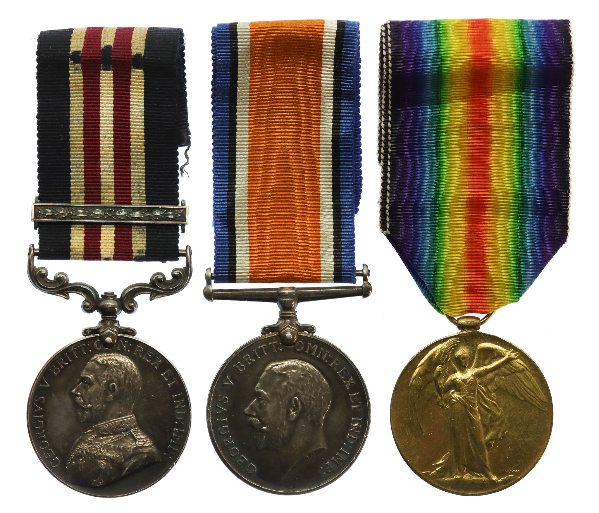 WW1 Military Medal and Bar Casualty Medal Group of Three - Sjt. P. Dolman, 1st Bn. Gordon Highlanders - K.I.A. 1/10/18