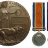 WW1 British War Medal, Victory Medal and Memorial Plaque - 2nd Lieutenant Ralph de Warenne Harvey, 3rd Bn. Dorsetshire Regiment (attd. 1st K.R.R.C.) - Died of Wounds, 7/6/16