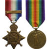 WW1 1914 Mons Star with Original Bar and Victory Medal - Pte. J. Banner, 4th Bn. Middlesex Regiment - K.I.A. 14/10/14