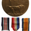 WW1 Military Medal, 1914-15 Star, Victory Medal and Memorial Plaque - Gnr. J.R. Murdock, Royal Field Artillery - Died of Wounds, 9/11/17