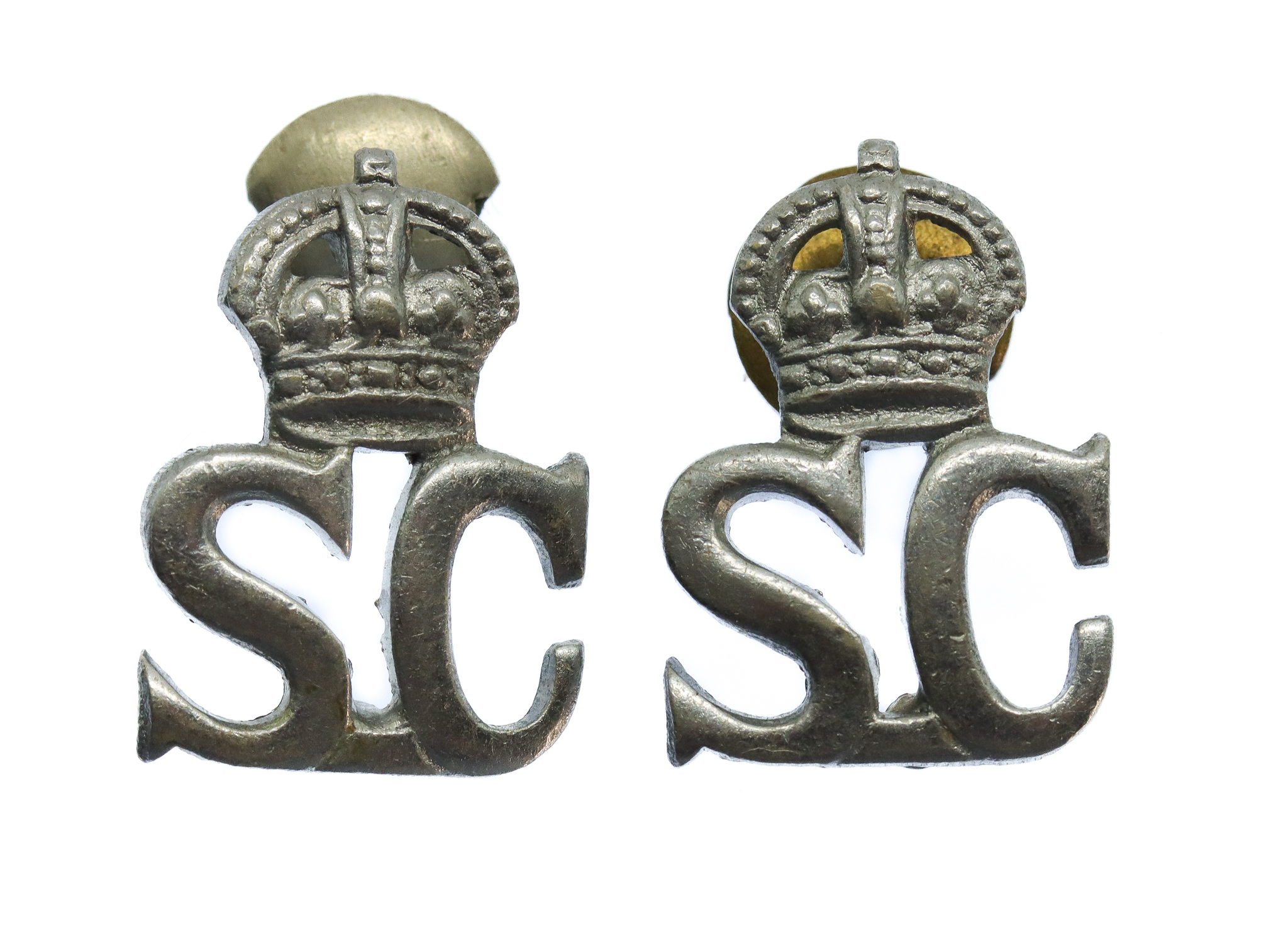 Pair of Special Constabulary Collar Badges - King's Crown