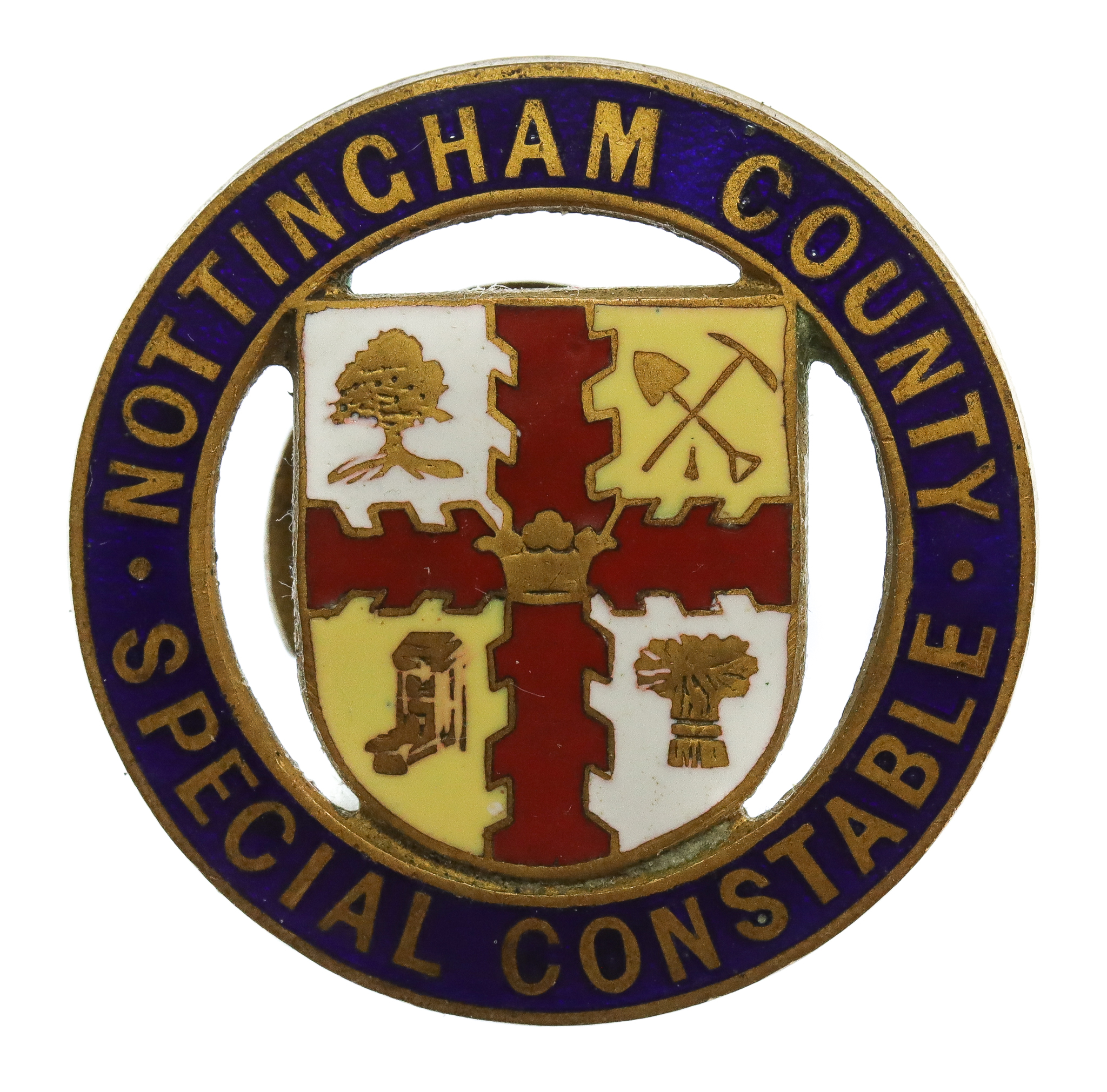 Nottingham County Special Constable 1914 Enamelled Lapel Badge