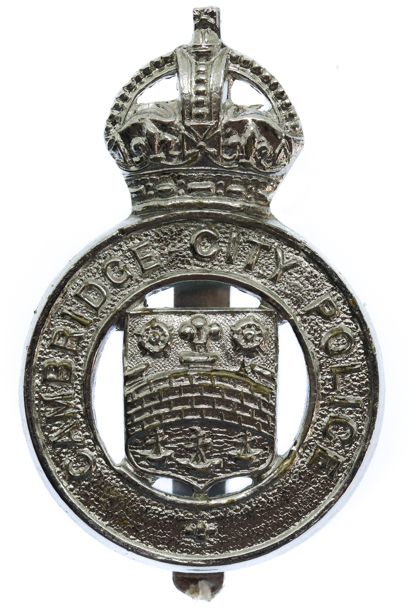 Cambridge City Police Cap Badge - King's Crown
