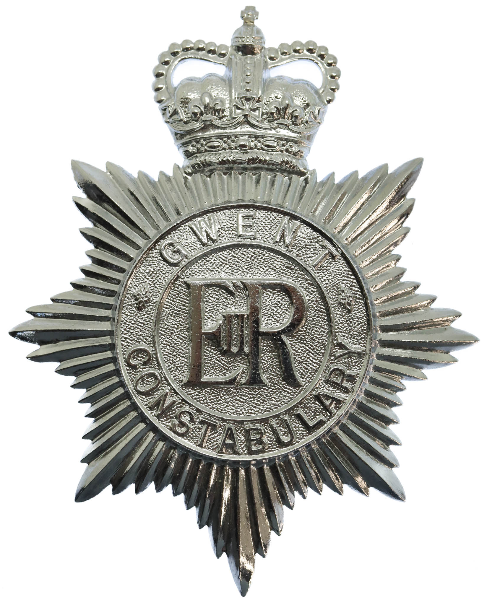Gwent Constabulary Helmet Plate - Queen's Crown