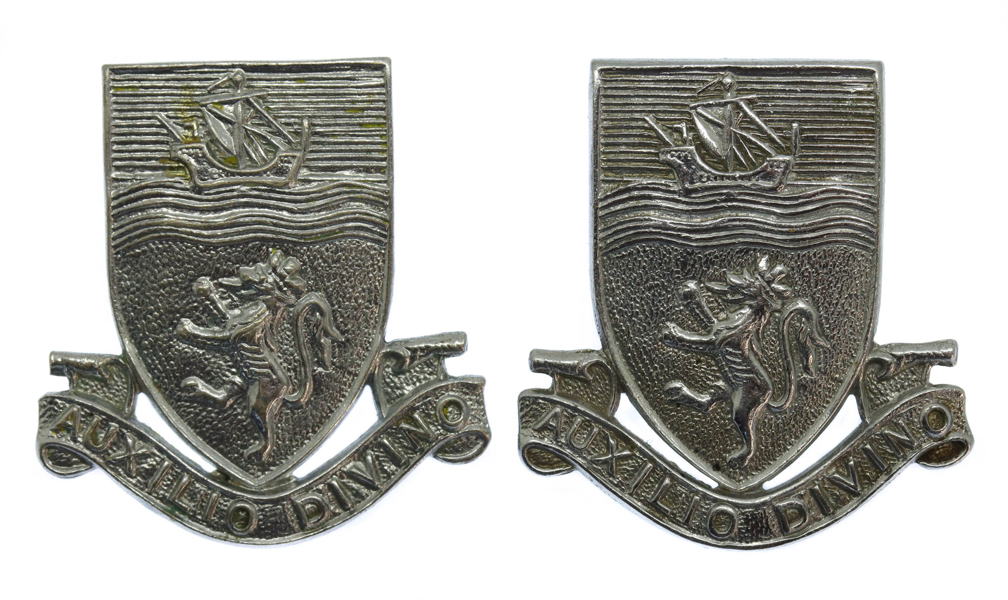 Pair of Devon Constabulary Collar Badges
