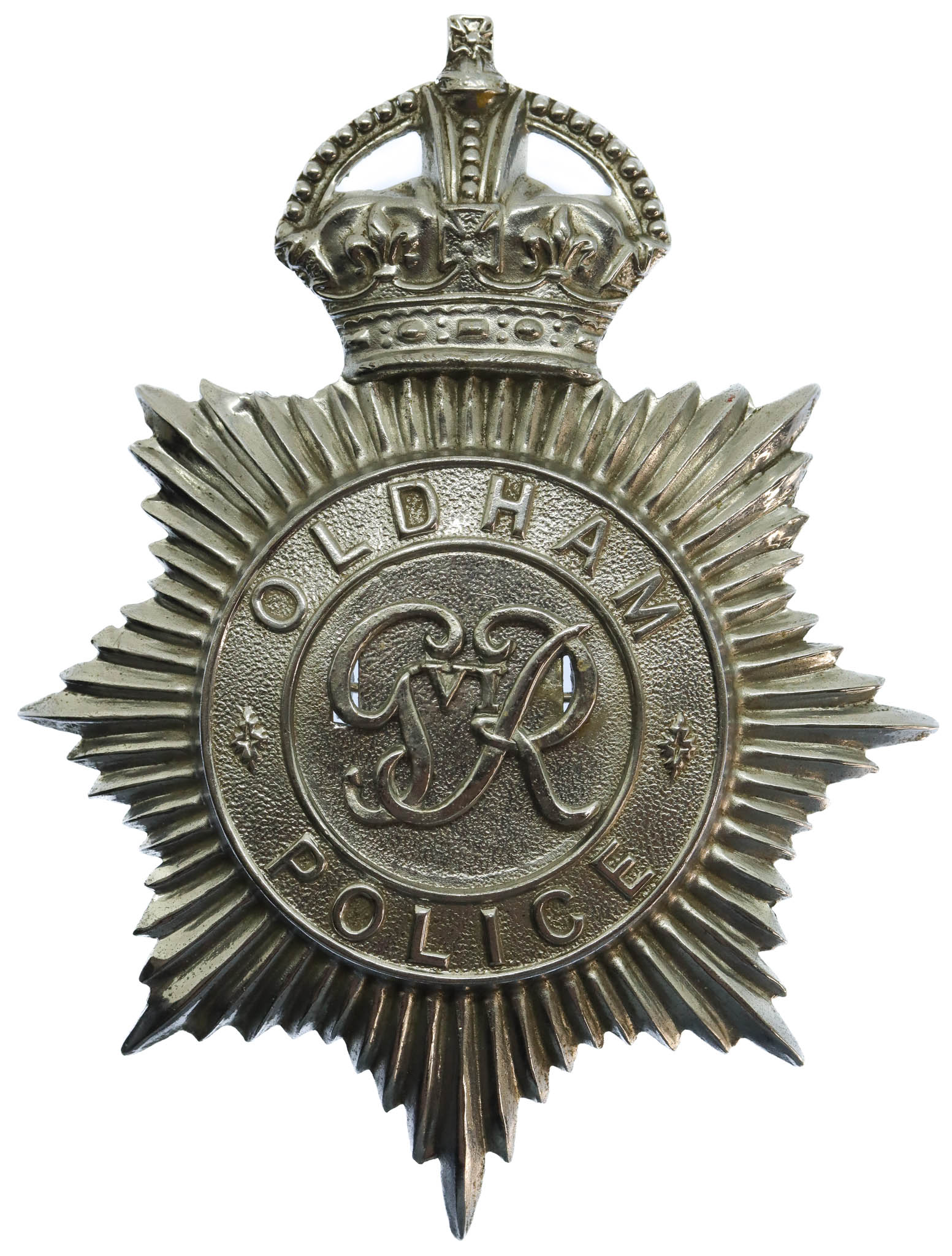 George VI Oldham Borough Police Helmet Plate