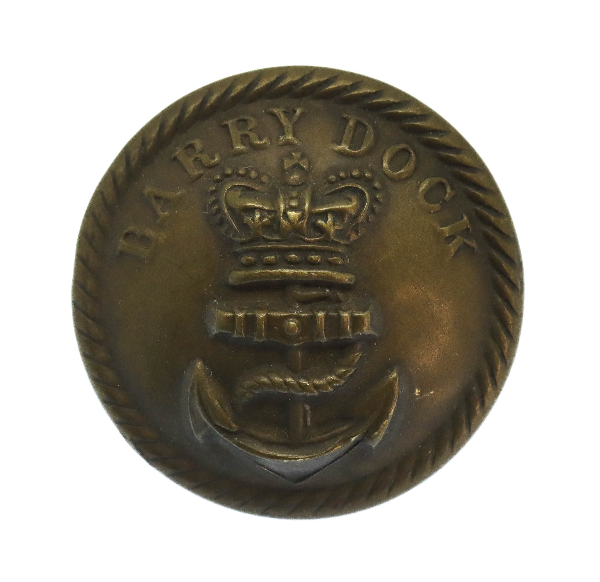 Victorian Barry Docks Police Button (25mm)