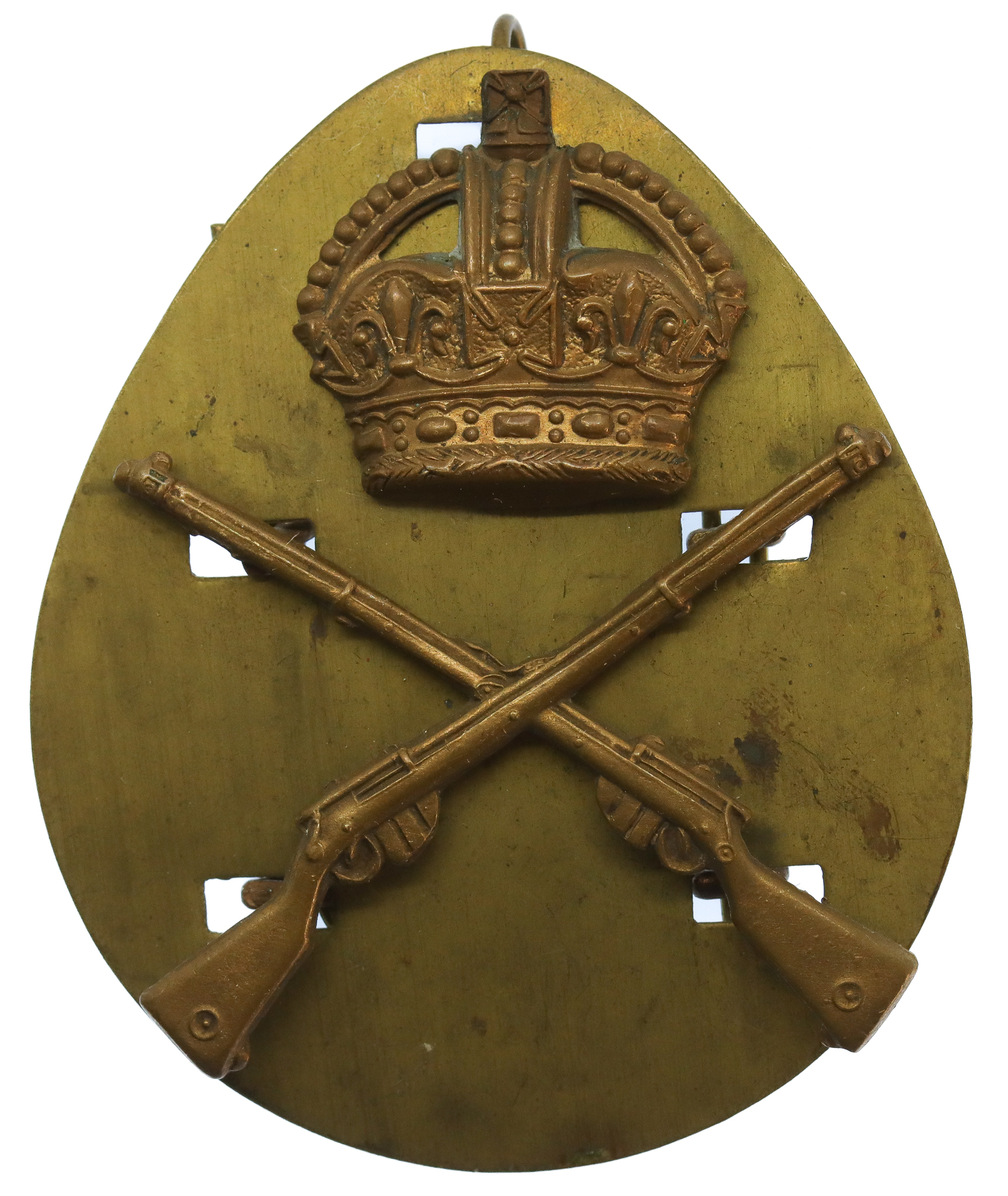 British Army Crossed Rifles Marksman's/Sergeant Instructor of Musketry Arm Badge - King's Crown