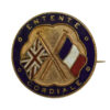 WW1 'Entente Cordiale' Britain & France Patriotic Flag Brooch Badge