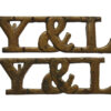 Pair of York & Lancaster Regiment (Y&L) Shoulder Titles