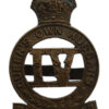 4th Queen's Own Hussars Officer's Service Dress Cap Badge - King's Crown