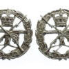 Pair of Small Arms School Corps Anodised (Staybrite) Collar Badges
