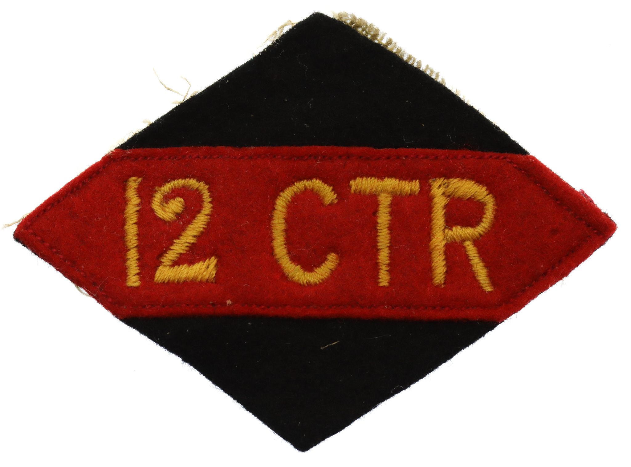 12th Canadian Tank Regiment (12 CTR) Cloth Formation Sign