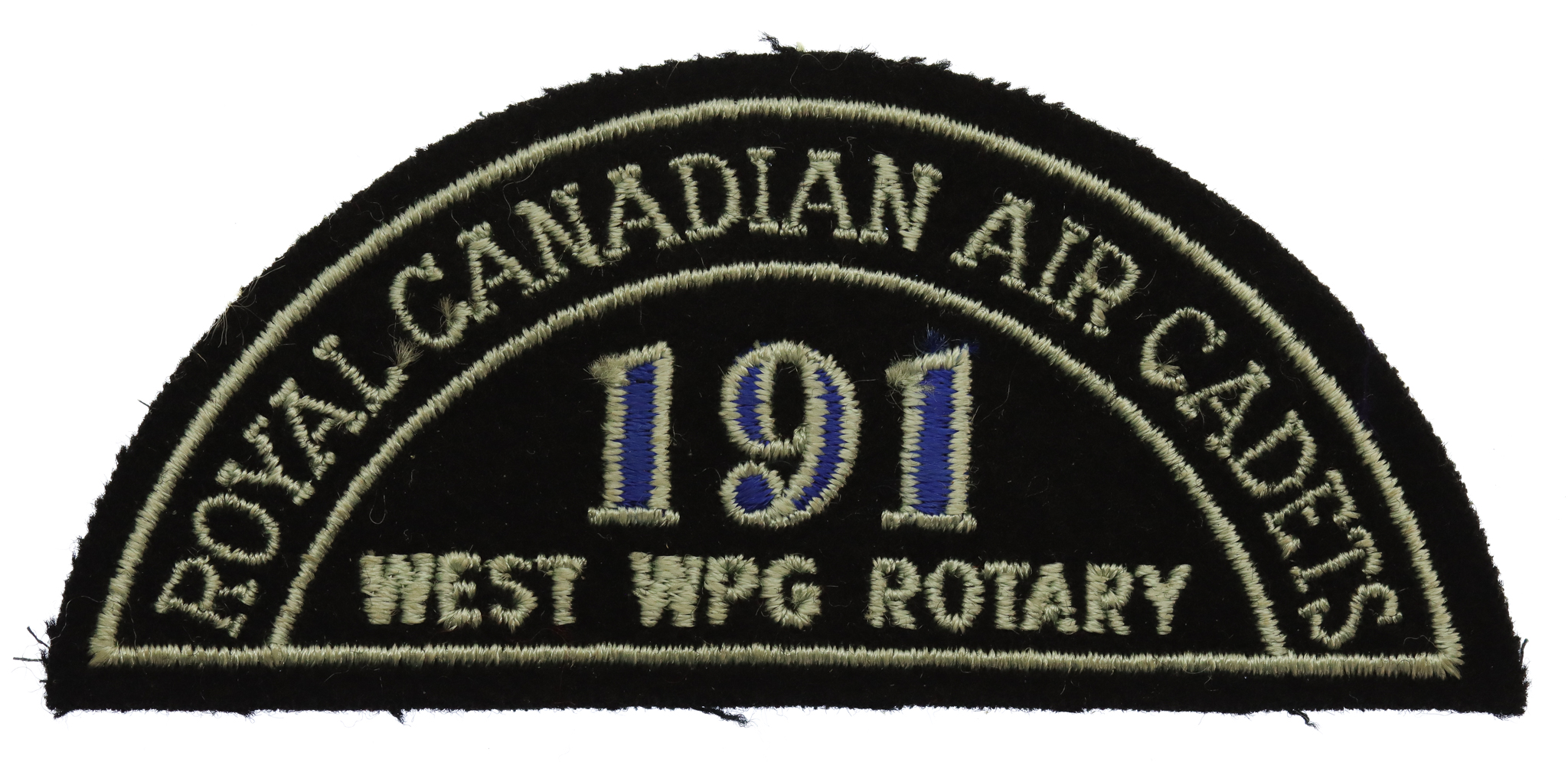 Royal Canadian Air Cadets 191 Sqdn. West WPG Rotary Cloth Shoulder Title