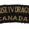 Canadian Princess Louise's 4th Dragoon Guards (PRINCESS LOUISE IV DRAGOON GUARDS/CANADA) Cloth Shoulder Title
