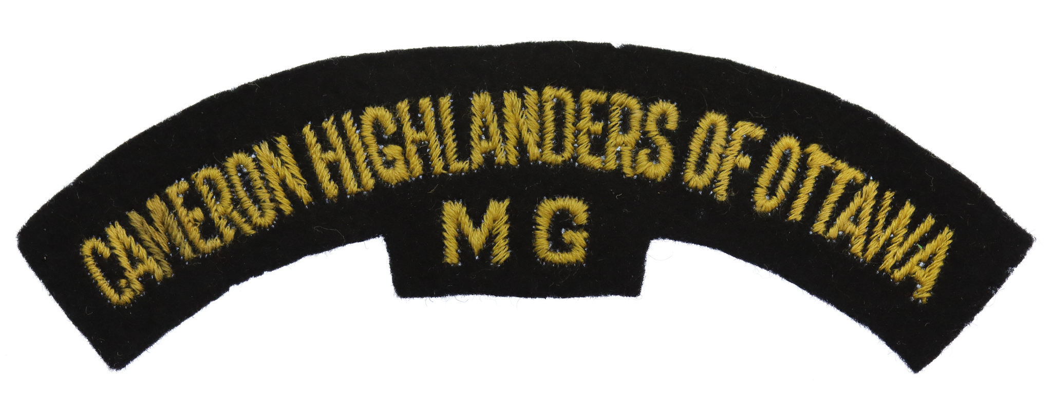 Canadian Cameron Highlanders of Ottawa (CAMERON HIGHLANDERS OF OTTAWA/MG) Cloth Shoulder Title