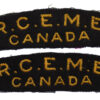 Pair of Royal Canadian Electrical & Mechanical Engineers (R.C.E.M.E./CANADA) Cloth Shoulder Titles
