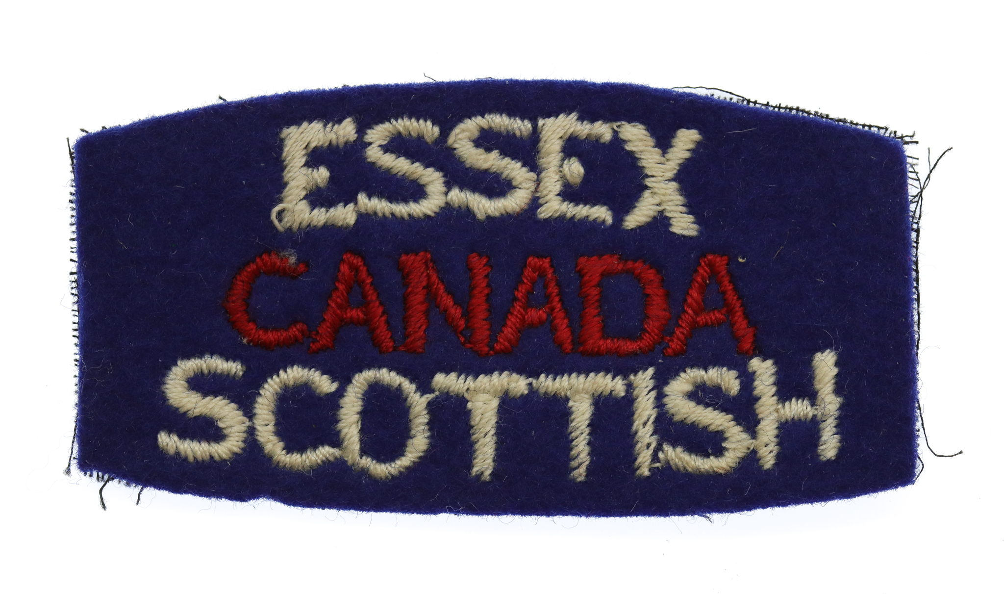 Canadian Essex Scottish (ESSEX/CANADA/SCOTTISH) Cloth Shoulder Title