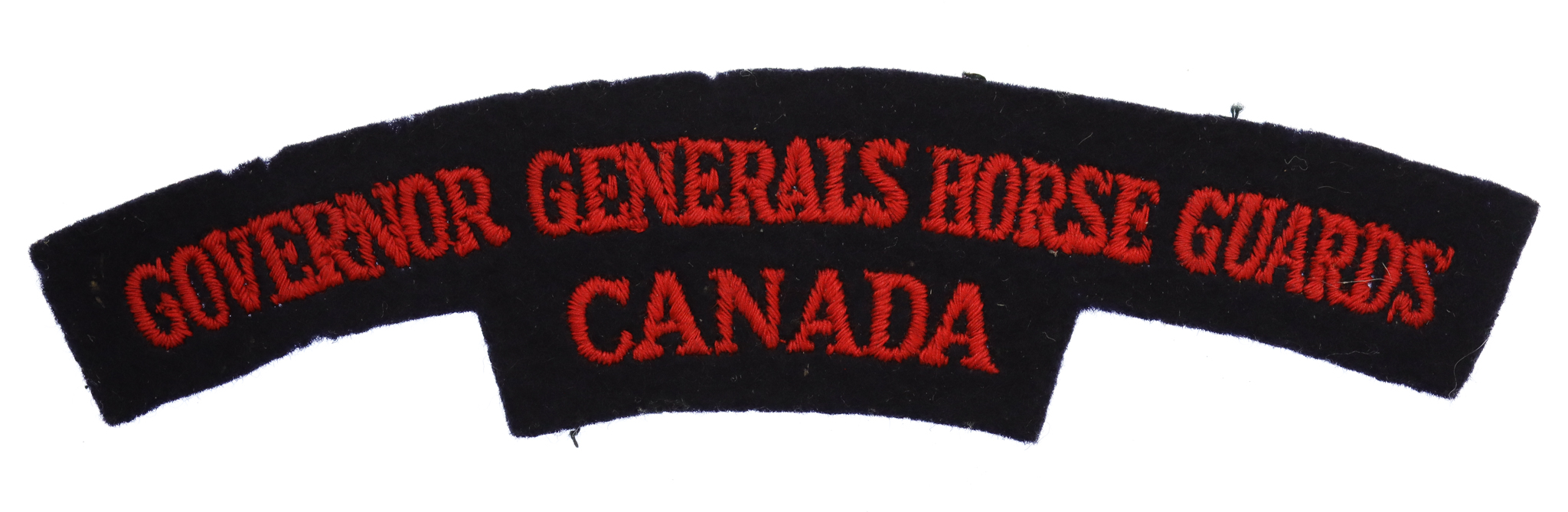 Canadian Governor Generals Horse Guards (GOVERNOR GENERALS HORSE GUARDS/CANADA) Cloth Shoulder Title