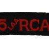 5th Light Anti-Aircraft Regiment Royal Canadian Artillery (5 LAA RCA) Cloth Shoulder Title