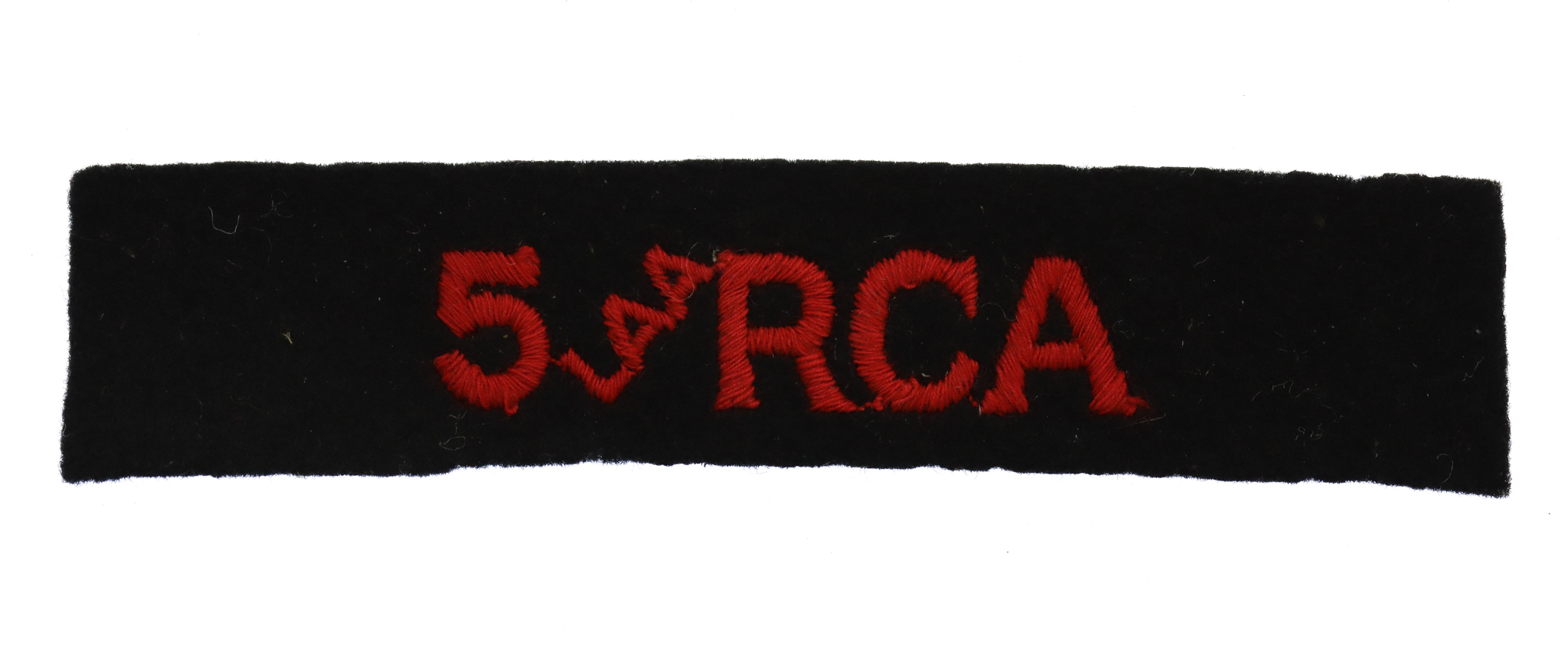 5th Light Anti-Aircraft Regiment Royal Canadian Artillery (5 LAA RCA) Cloth Shoulder Title