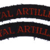 Pair of Royal Artillery (ROYAL ARTILLERY) Cloth Shoulder Titles