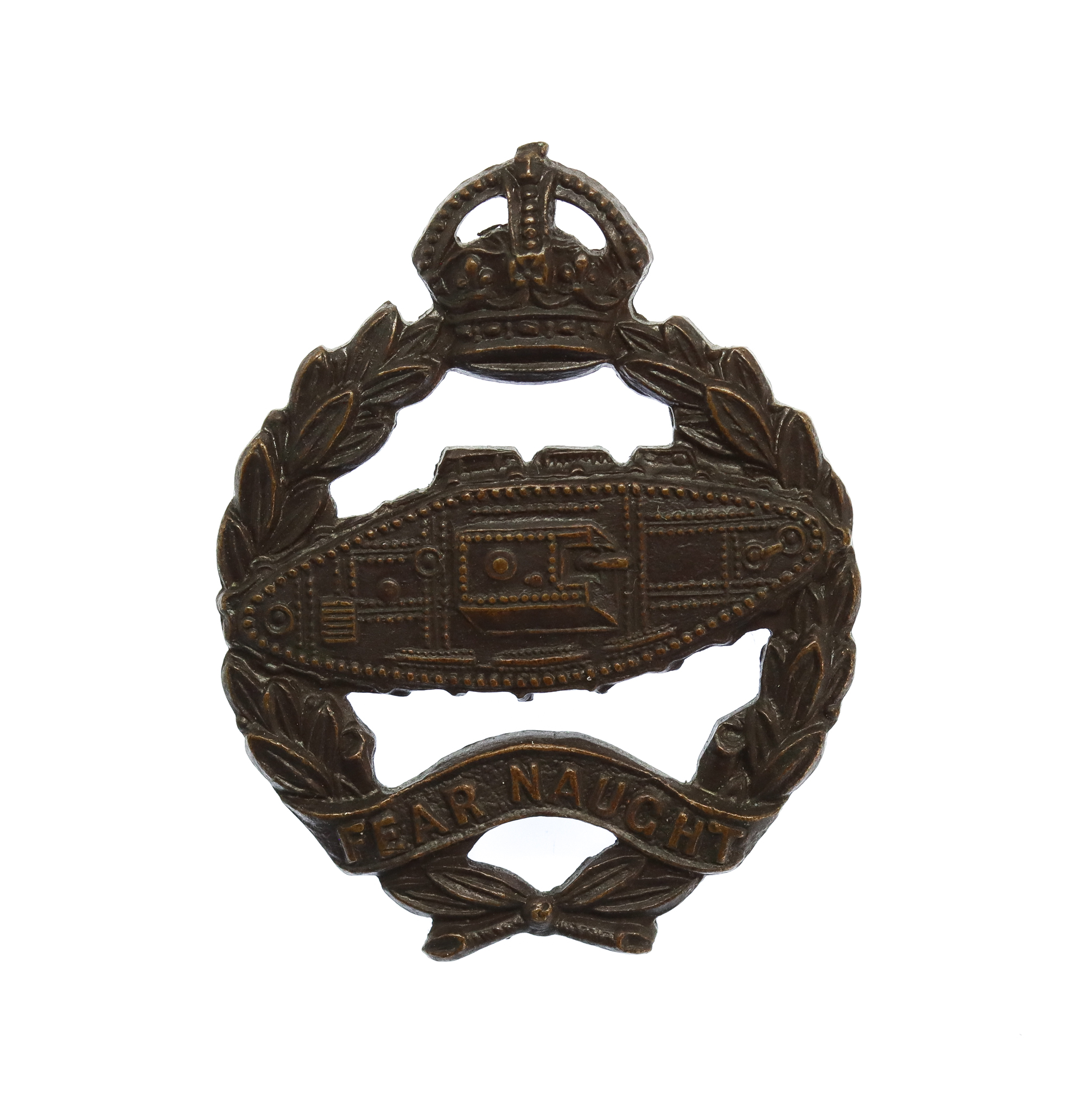 Royal Tank Regiment Officer's Service Dress Collar Badge - King's Crown