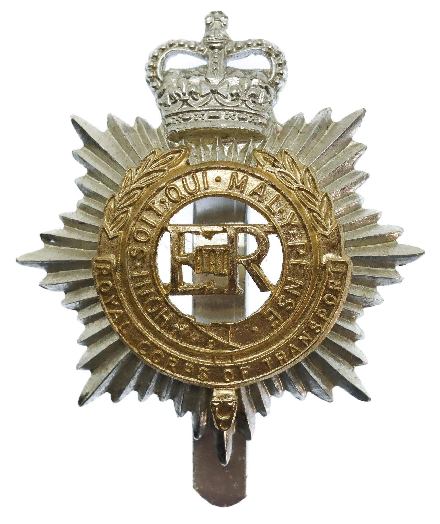Royal Corps of Transport (R.C.T.) Anodised (Staybrite) Cap Badge