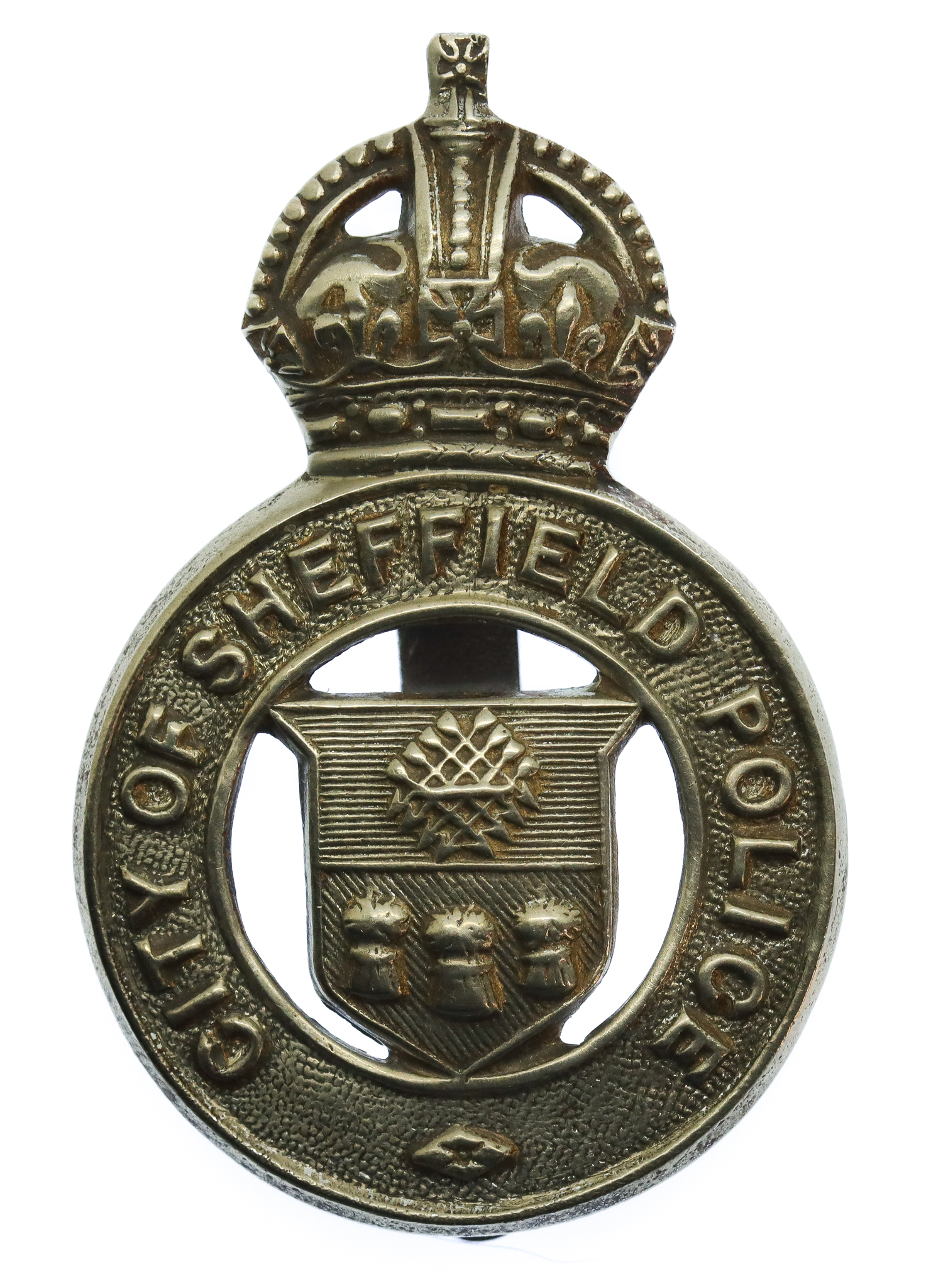 Sheffield City Police Cap Badge - King's Crown