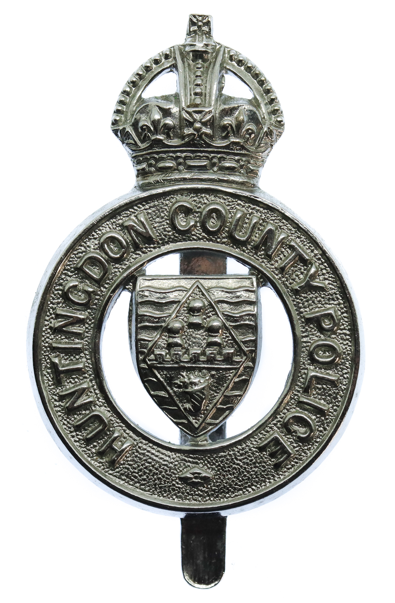 Huntingdon County Police Cap Badge - King's Crown