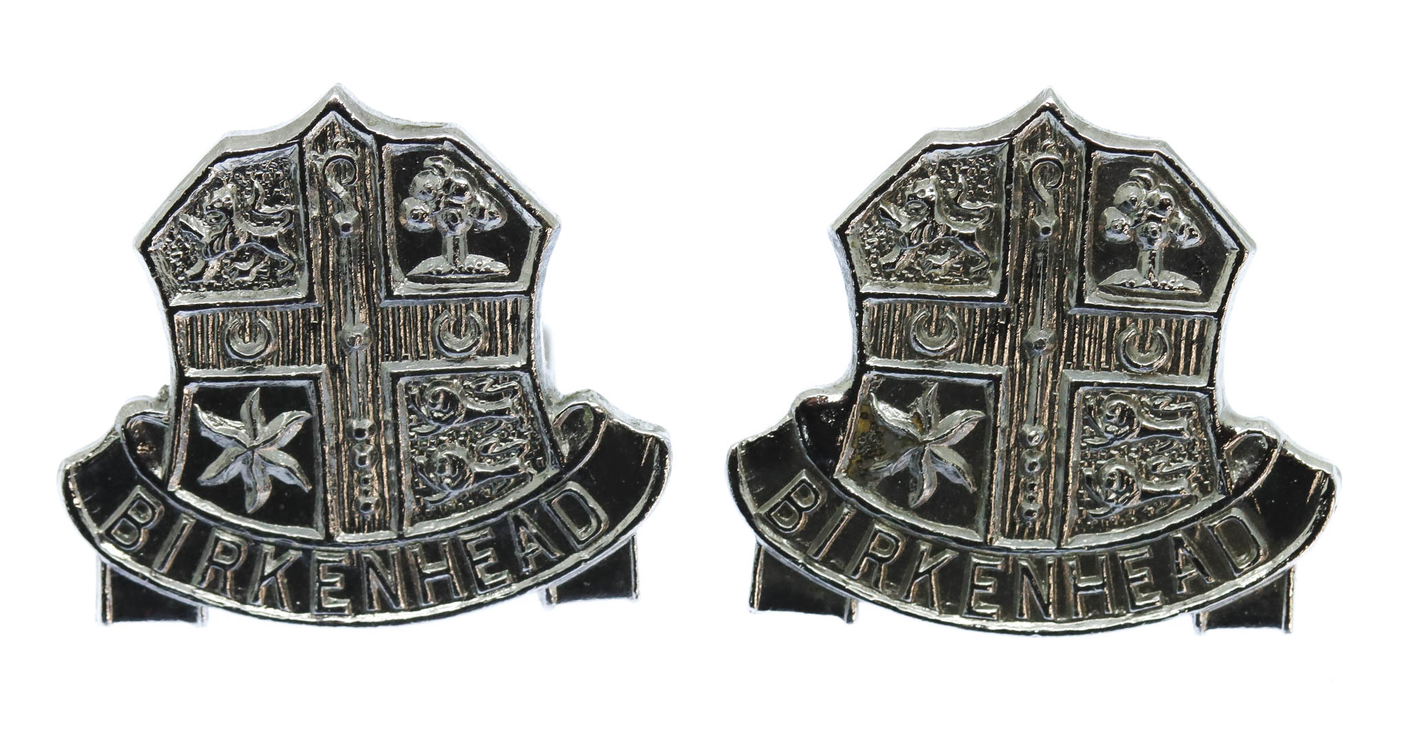 Pair of Birkenhead Borough  Police Collar Badges