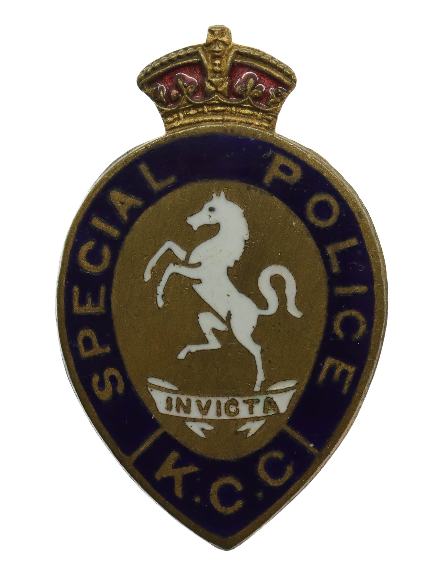Kent County Constabulary Special Police Enamelled Lapel Badge