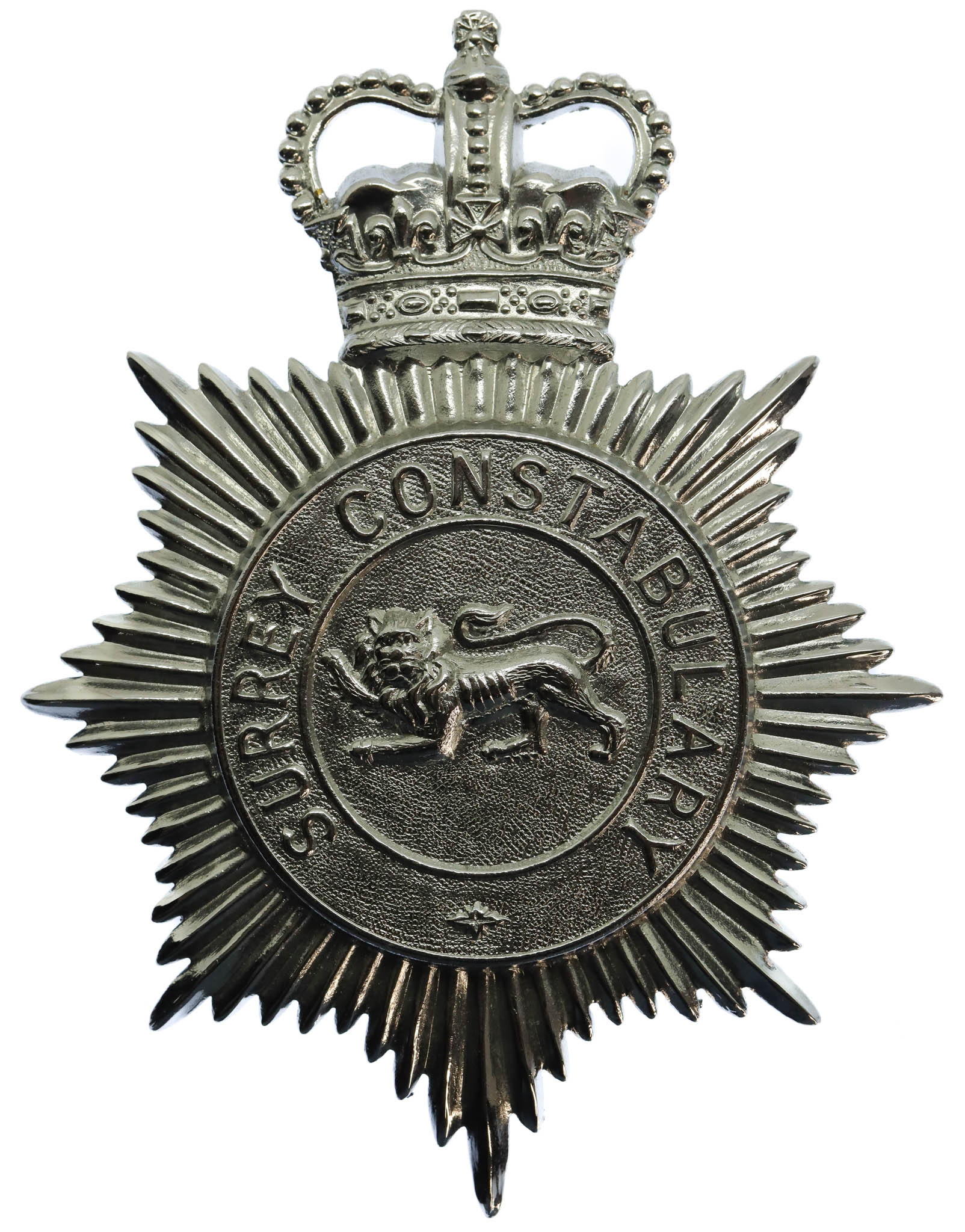 Surrey Constabulary Helmet Plate - Queen's Crown