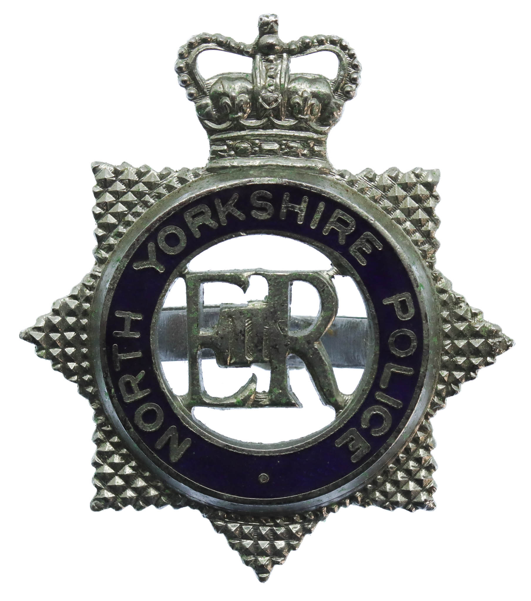 North Yorkshire Police Senior Officer's Enamelled Cap Badge - Queen's Crown