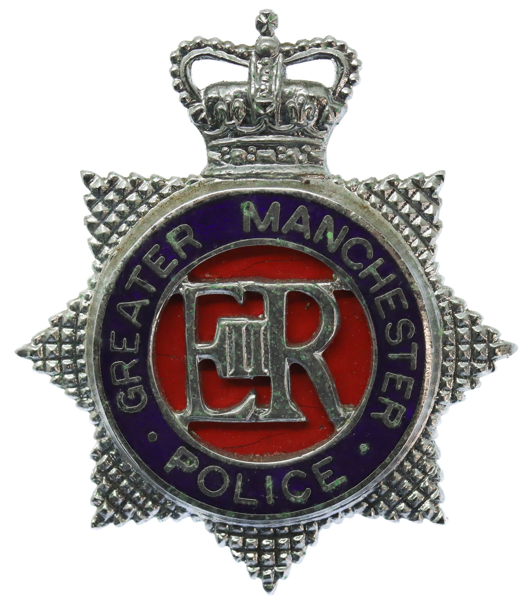 Greater Manchester Police Senior Officer's Enamelled Cap Badge - Queen's Crown