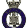 Suffolk Constabulary Enamelled Cap Badge - Queen's Crown