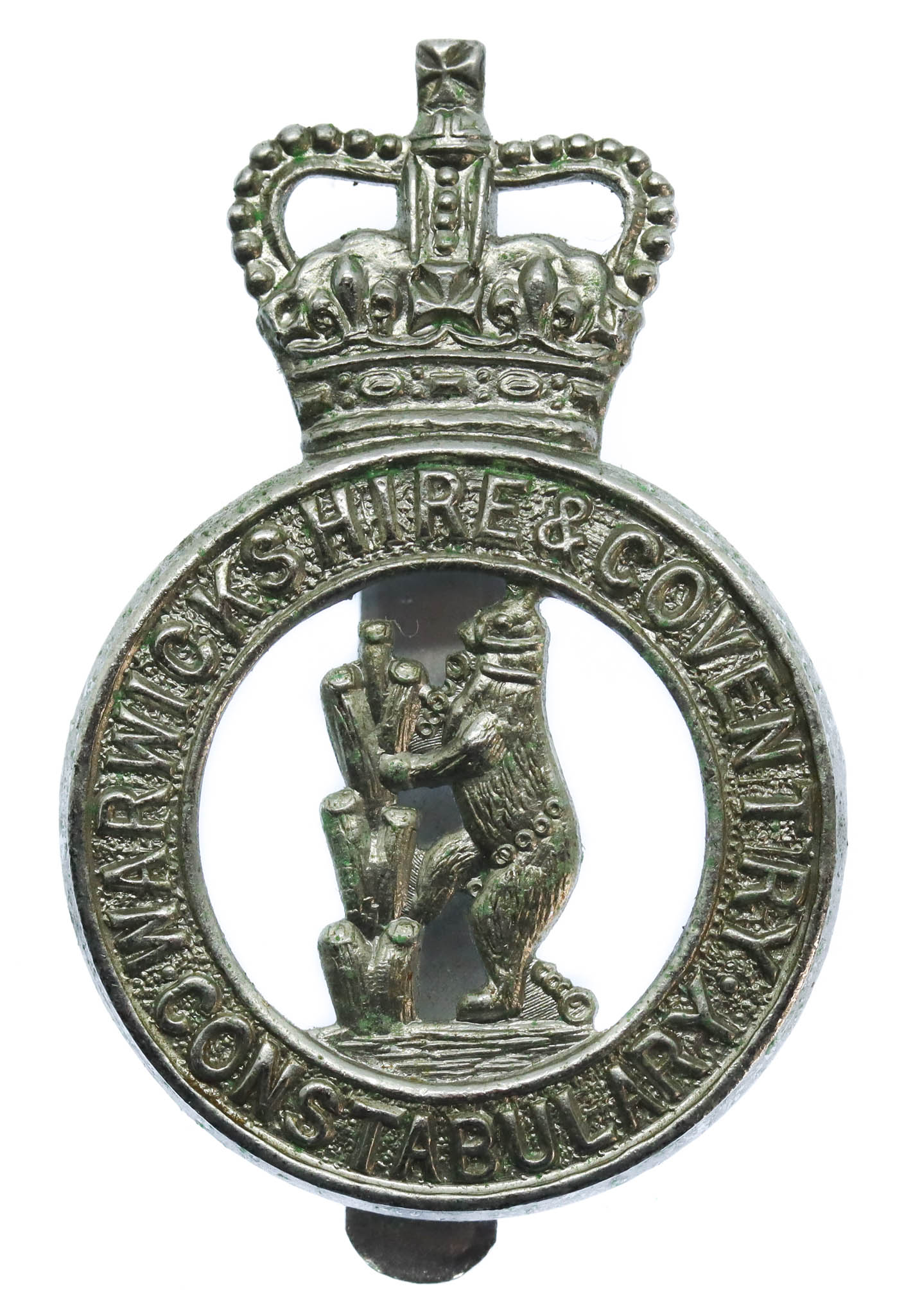 Warwickshire & Coventry Constabulary Cap Badge - Queen's Crown