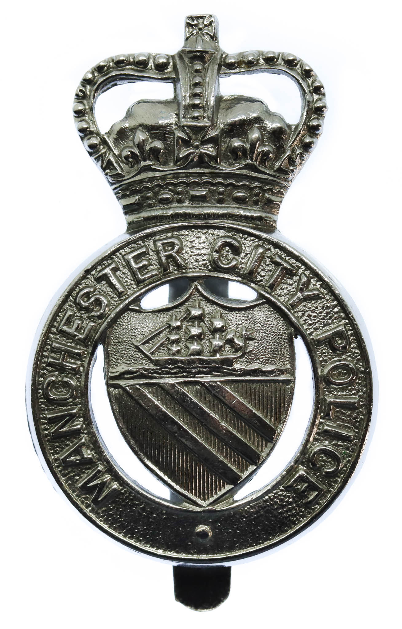 Manchester City Police Cap Badge - Queen's Crown